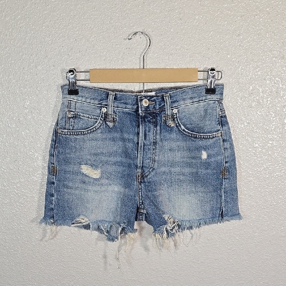 We The Free Distressed Denim Women Shorts Size 25